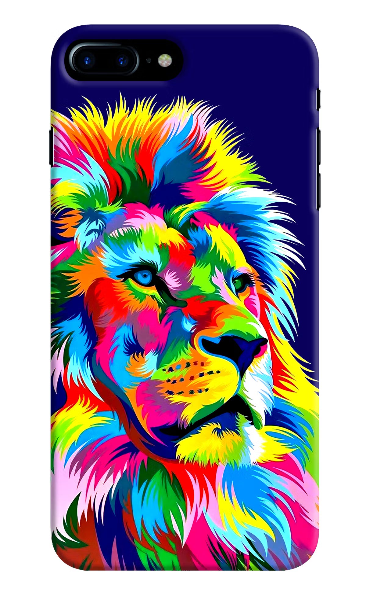 Vector Art Lion iPhone 8 Plus Hard Case Back Cover by Casekaro