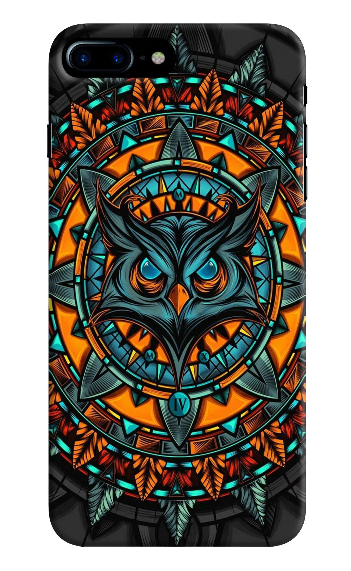 Angry Owl Art iPhone 8 Plus Hard Case Back Cover by Casekaro