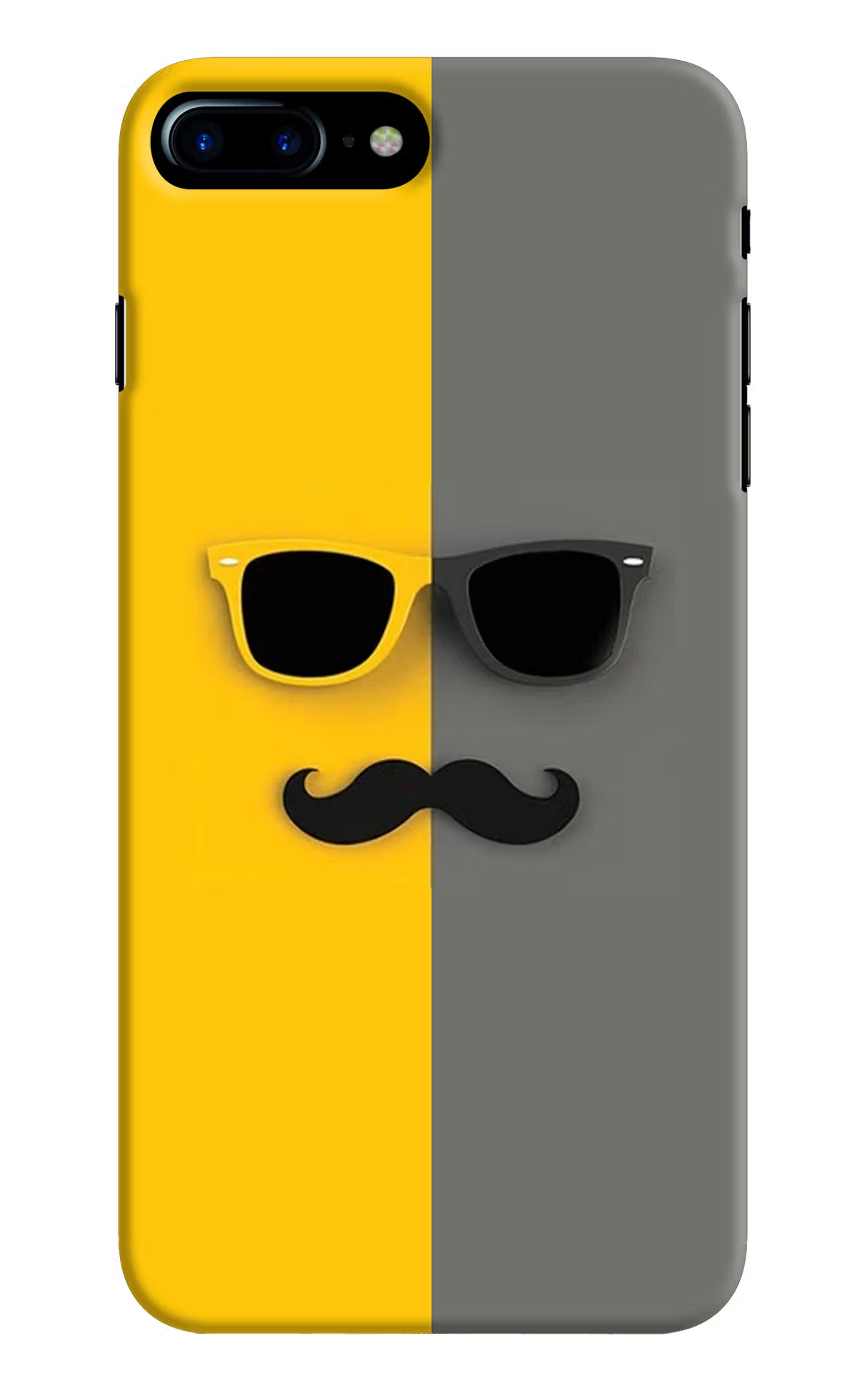 Sunglasses with Mustache iPhone 8 Plus Hard Case Back Cover by Casekaro