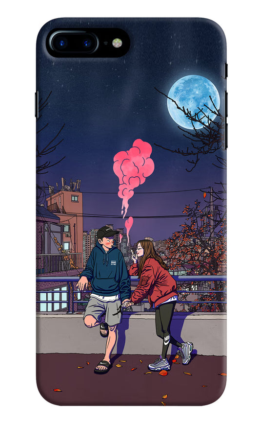 Chilling Couple iPhone 8 Plus Hard Case Back Cover by Casekaro