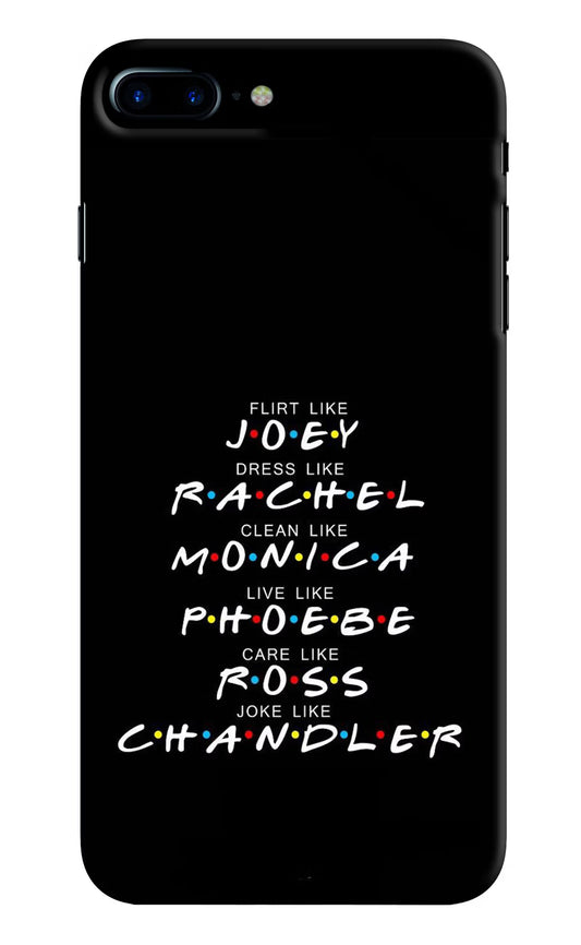 FRIENDS Character iPhone 8 Plus Hard Case Back Cover by Casekaro