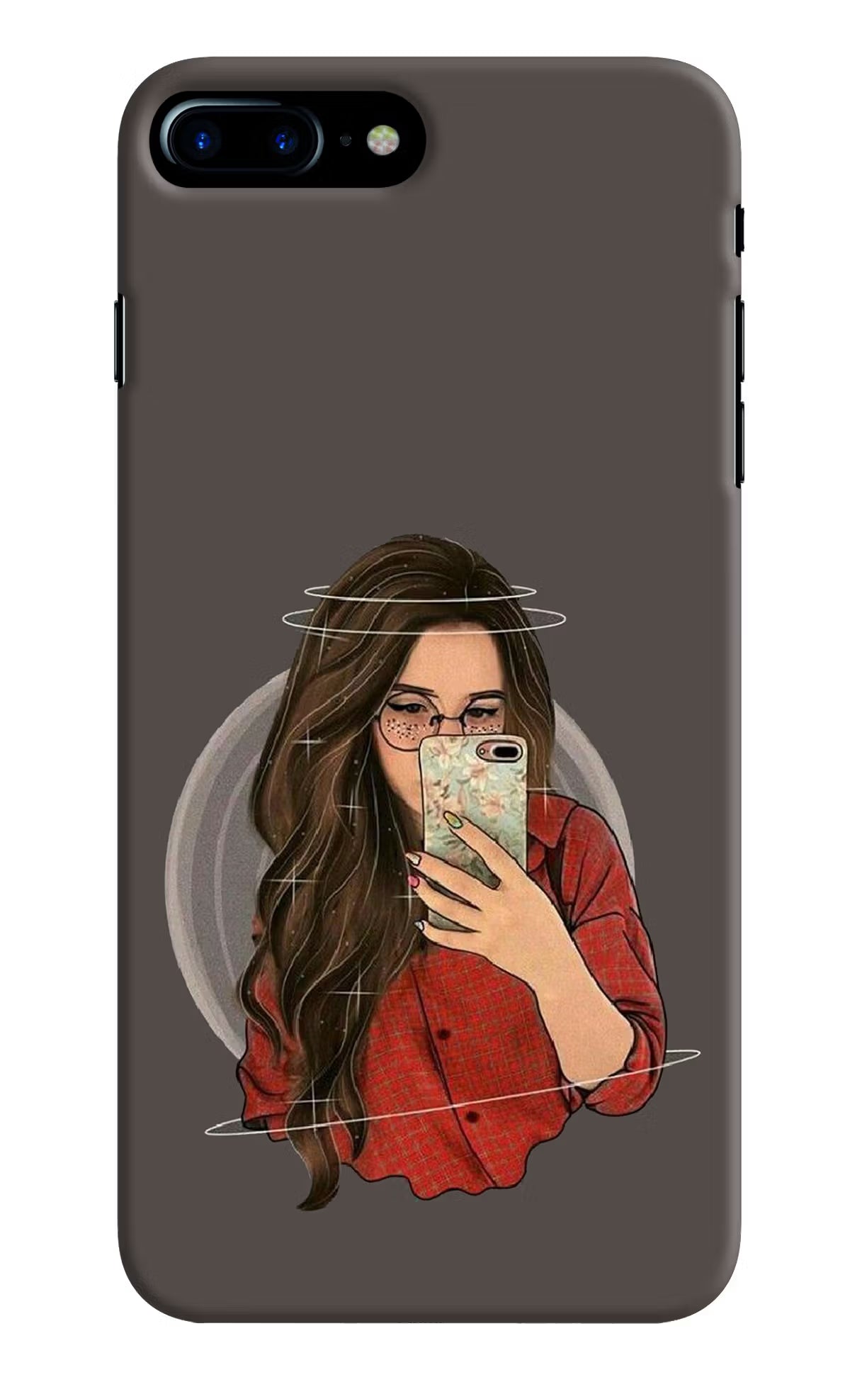 Selfie Queen iPhone 8 Plus Hard Case Back Cover by Casekaro