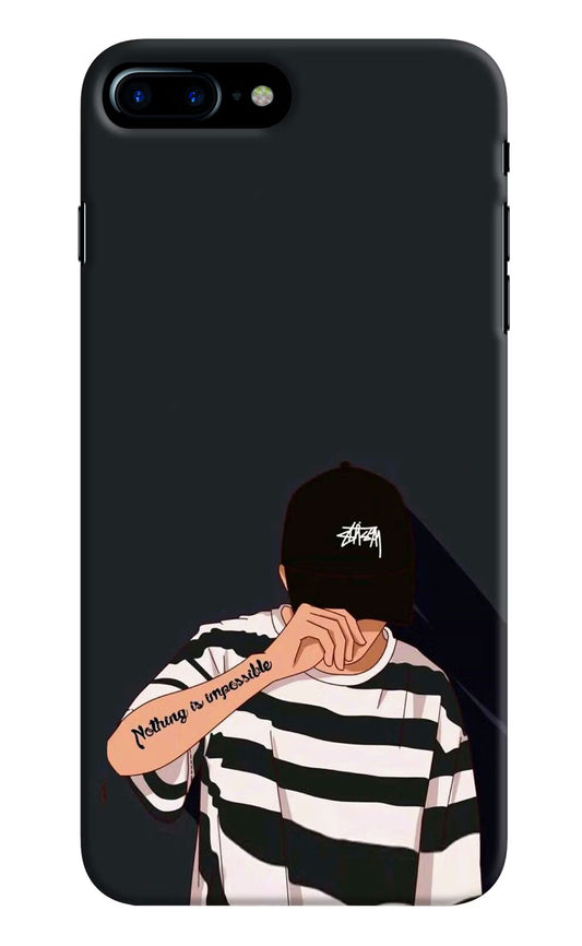 Aesthetic Boy iPhone 8 Plus Hard Case Back Cover by Casekaro