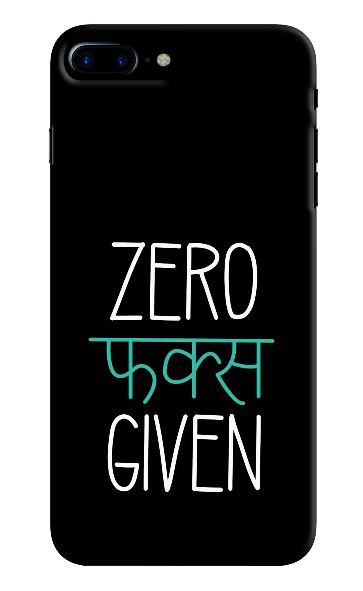 Zero Fucks Given iPhone 8 Plus Hard Case Back Cover by Casekaro