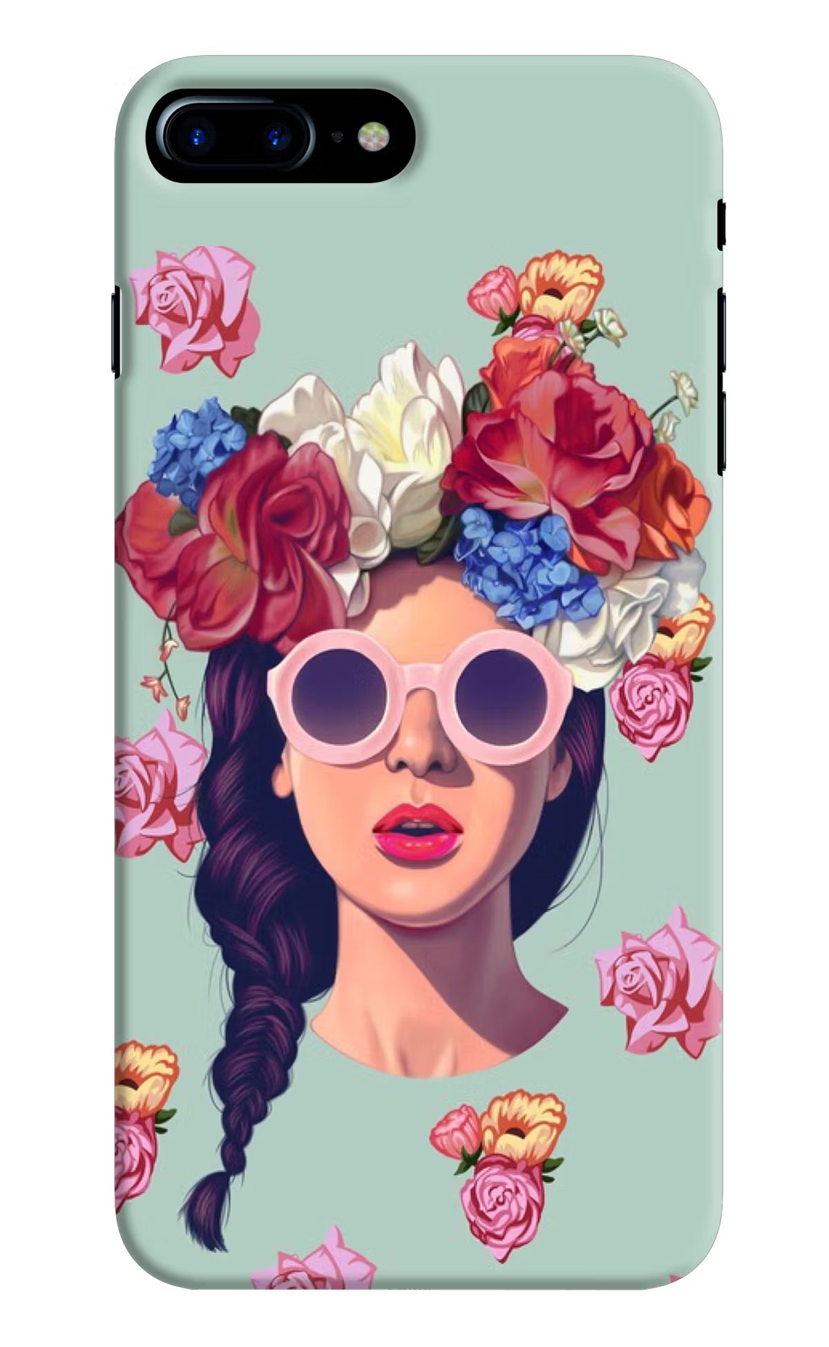 Pretty Girl iPhone 8 Plus Hard Case Back Cover by Casekaro