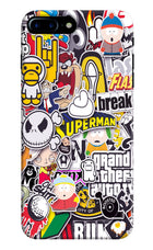 Sticker Bomb iPhone 8 Plus Hard Case Back Cover by Casekaro