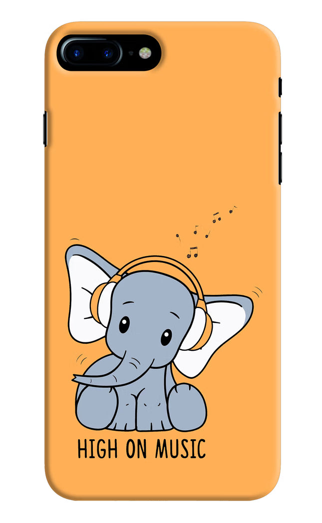 High On Music iPhone 8 Plus Hard Case Back Cover by Casekaro