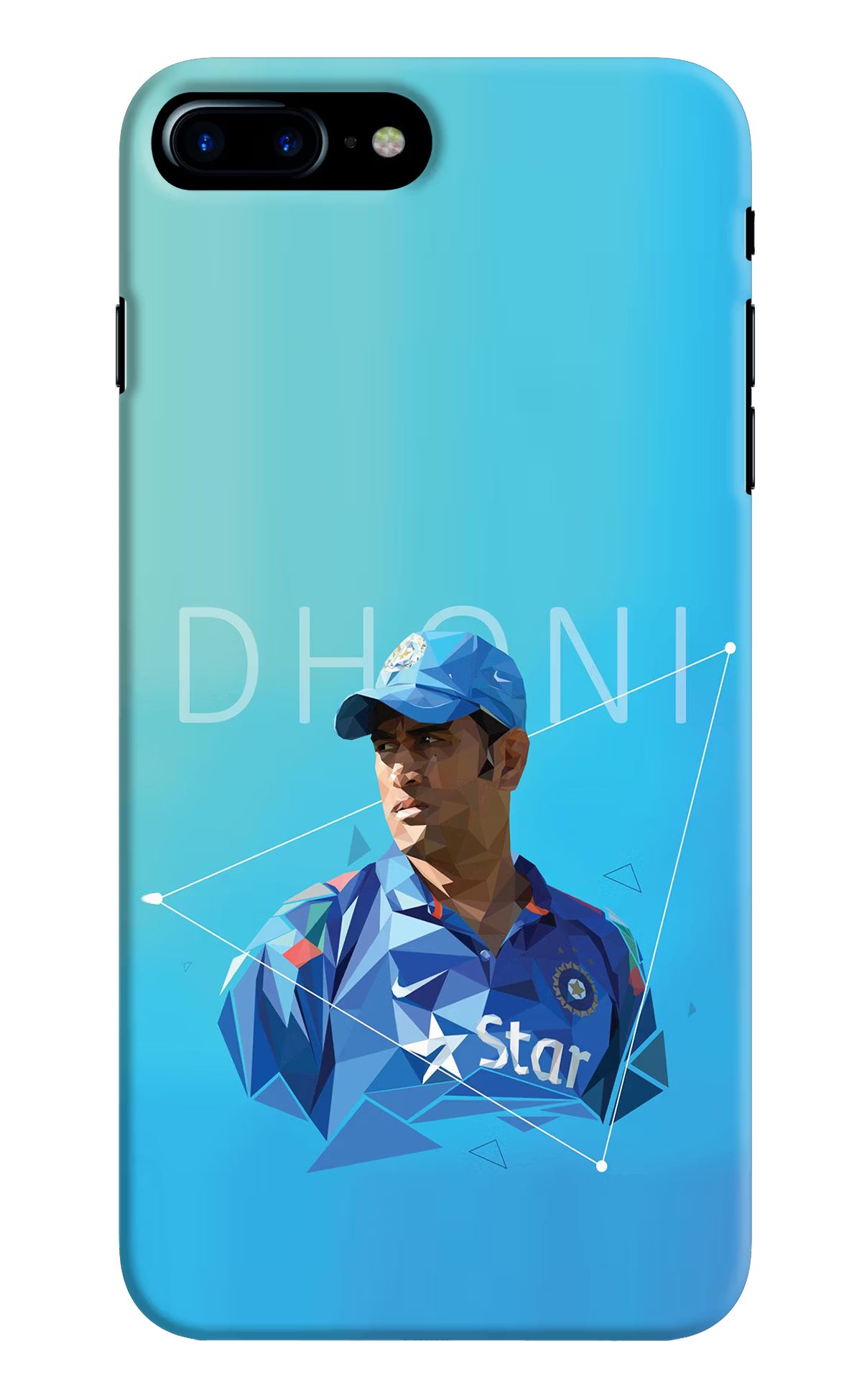 Dhoni Artwork iPhone 8 Plus Hard Case Back Cover by Casekaro