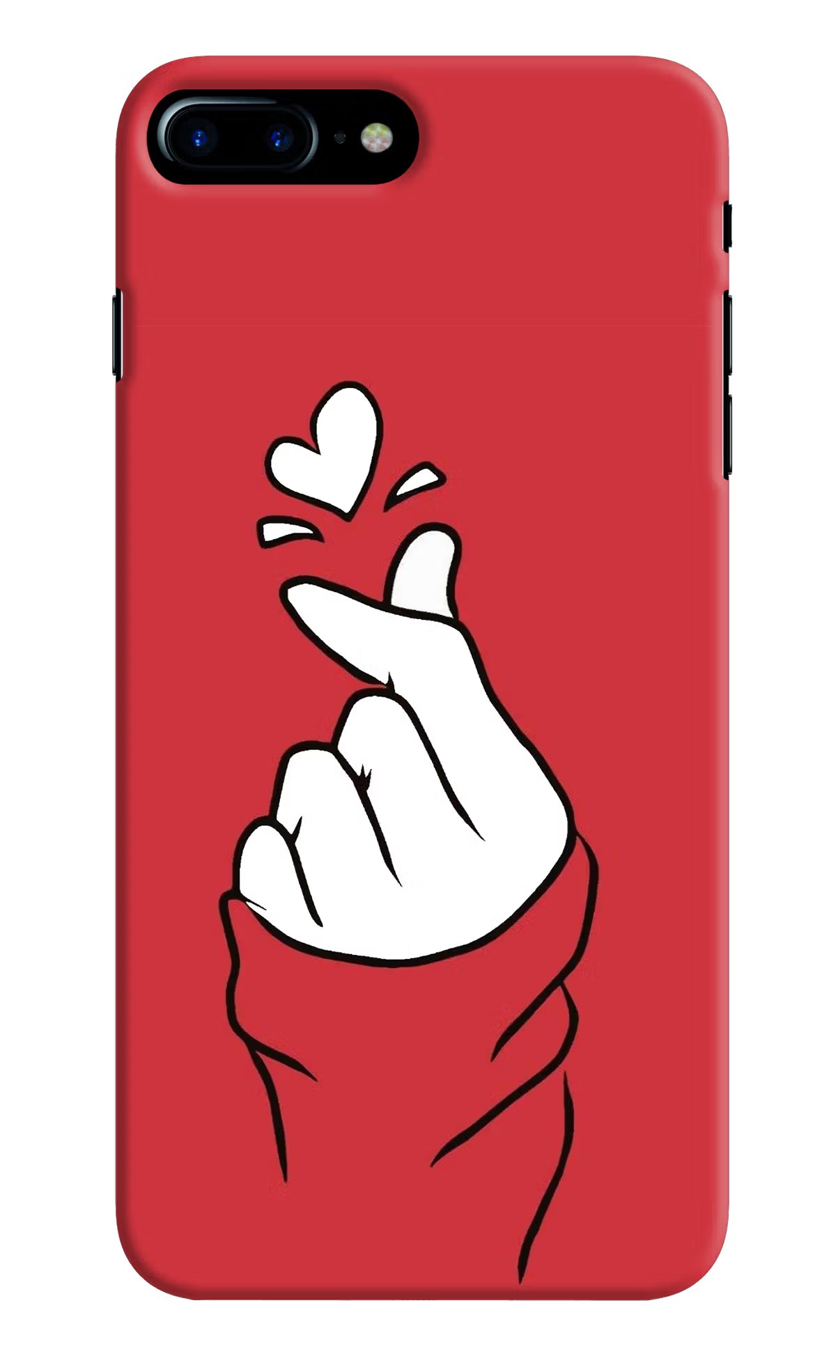 Korean Love Sign iPhone 8 Plus Hard Case Back Cover by Casekaro