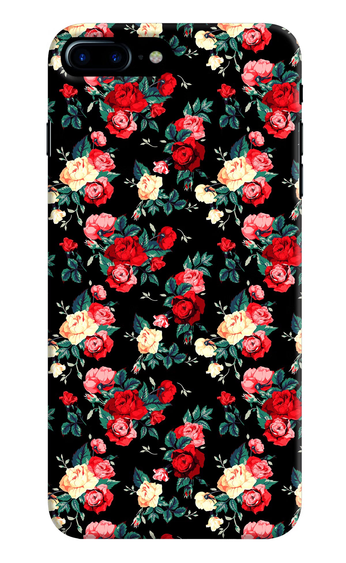 Rose Pattern iPhone 8 Plus Hard Case Back Cover by Casekaro