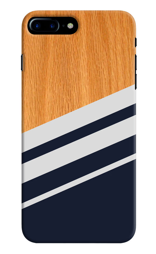 Blue and white wooden iPhone 8 Plus Hard Case Back Cover by Casekaro