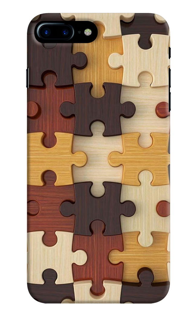 Wooden Puzzle iPhone 8 Plus Hard Case Back Cover by Casekaro