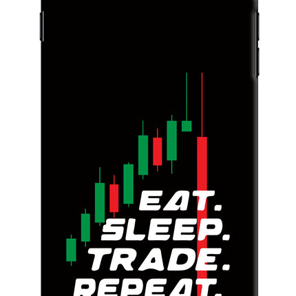 Eat Sleep Trade Repeat iPhone 8 Plus Hard Case Back Cover by Casekaro