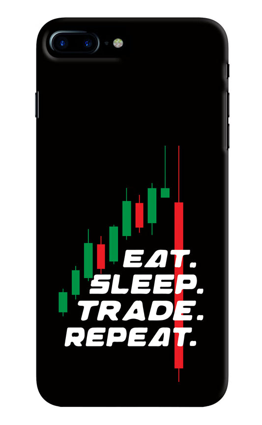Eat Sleep Trade Repeat iPhone 8 Plus Hard Case Back Cover by Casekaro