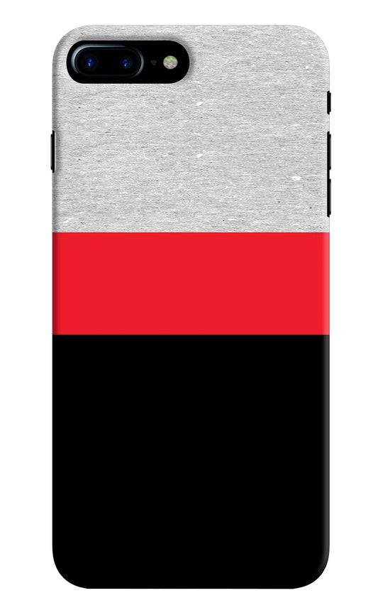 Tri Color Pattern iPhone 8 Plus Hard Case Back Cover by Casekaro