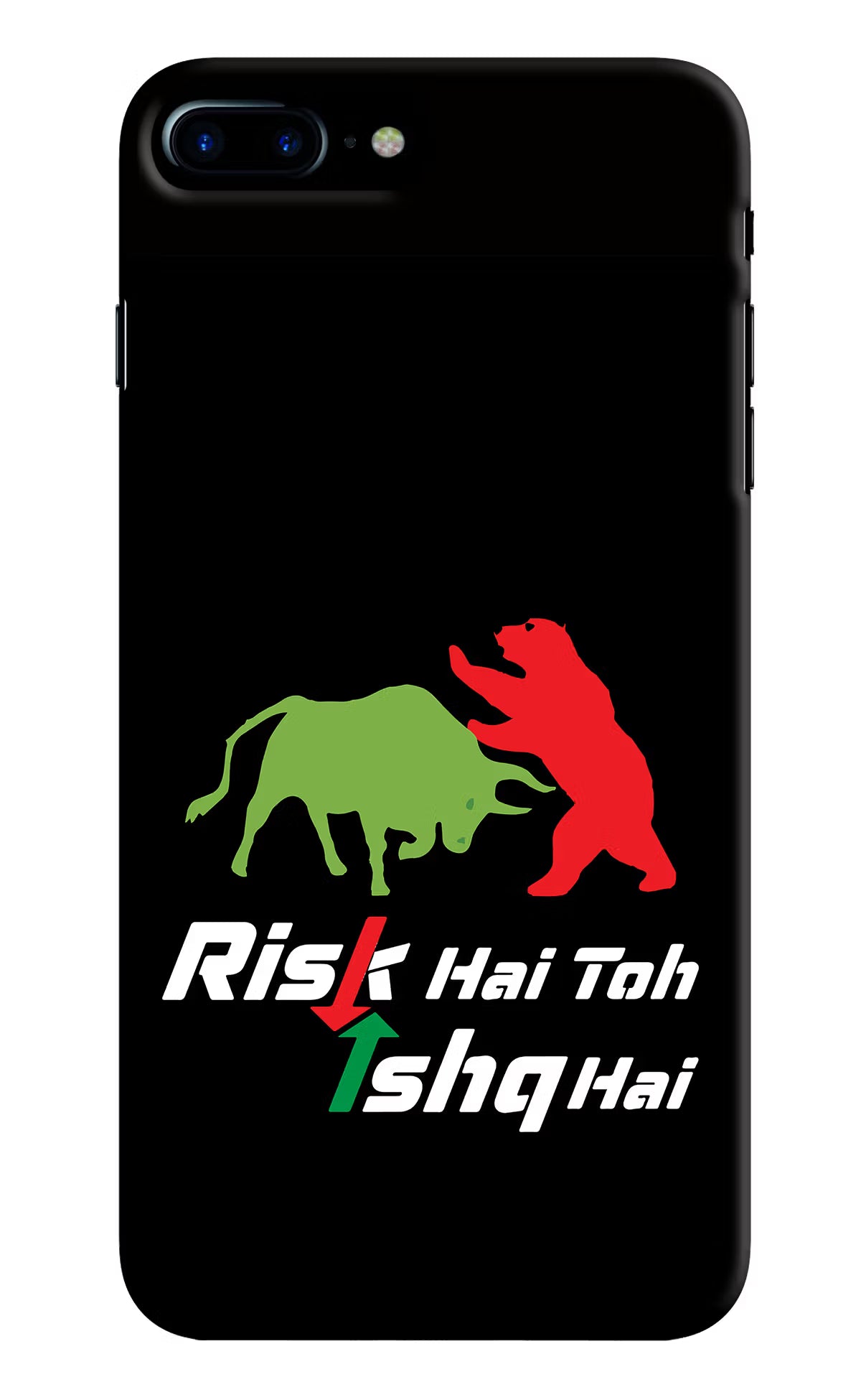 Risk Hai Toh Ishq Hai iPhone 8 Plus Hard Case Back Cover by Casekaro