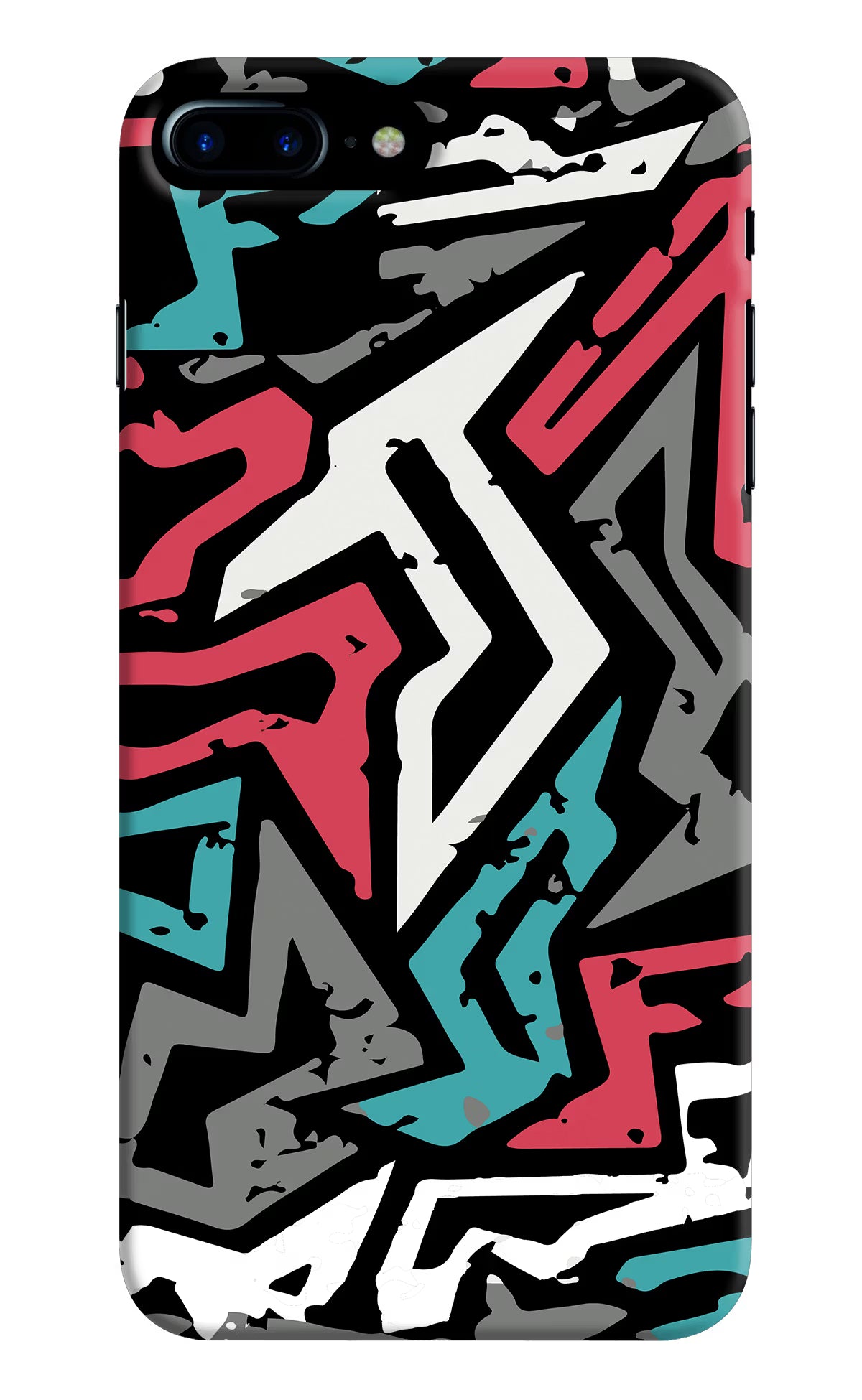 Geometric Graffiti iPhone 8 Plus Hard Case Back Cover by Casekaro