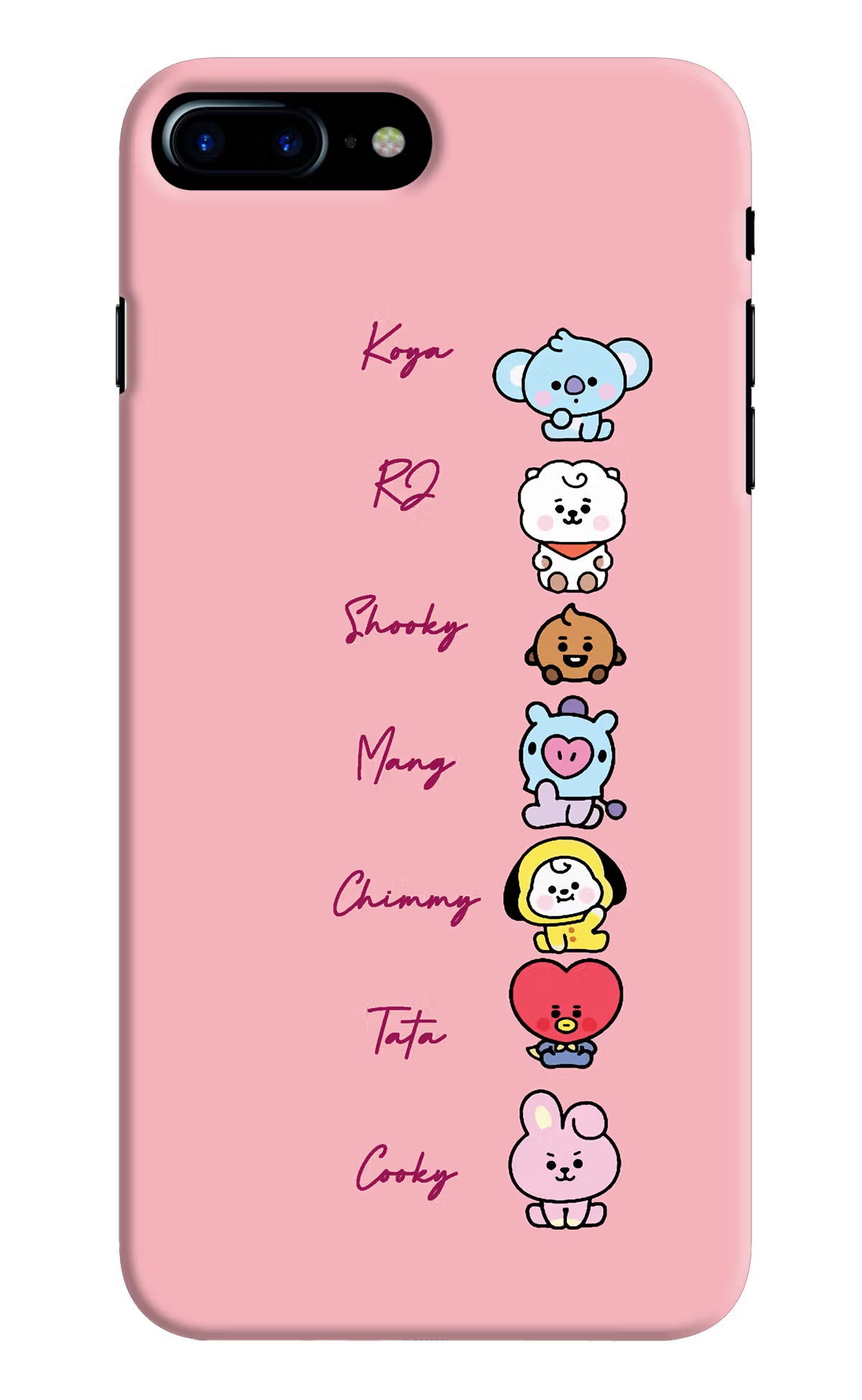 BTS names iPhone 8 Plus Hard Case Back Cover by Casekaro