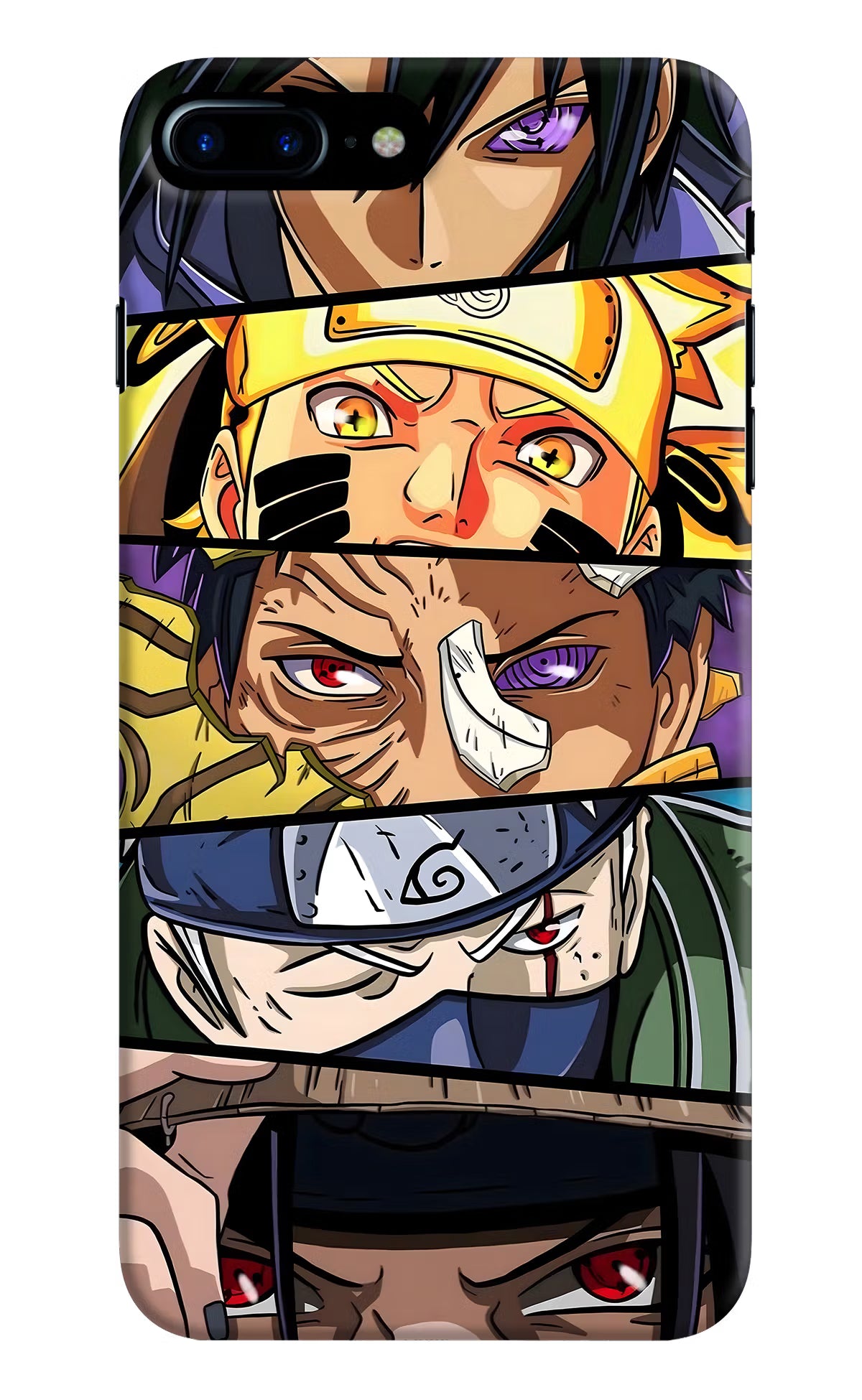 Naruto Character iPhone 8 Plus Hard Case Back Cover by Casekaro