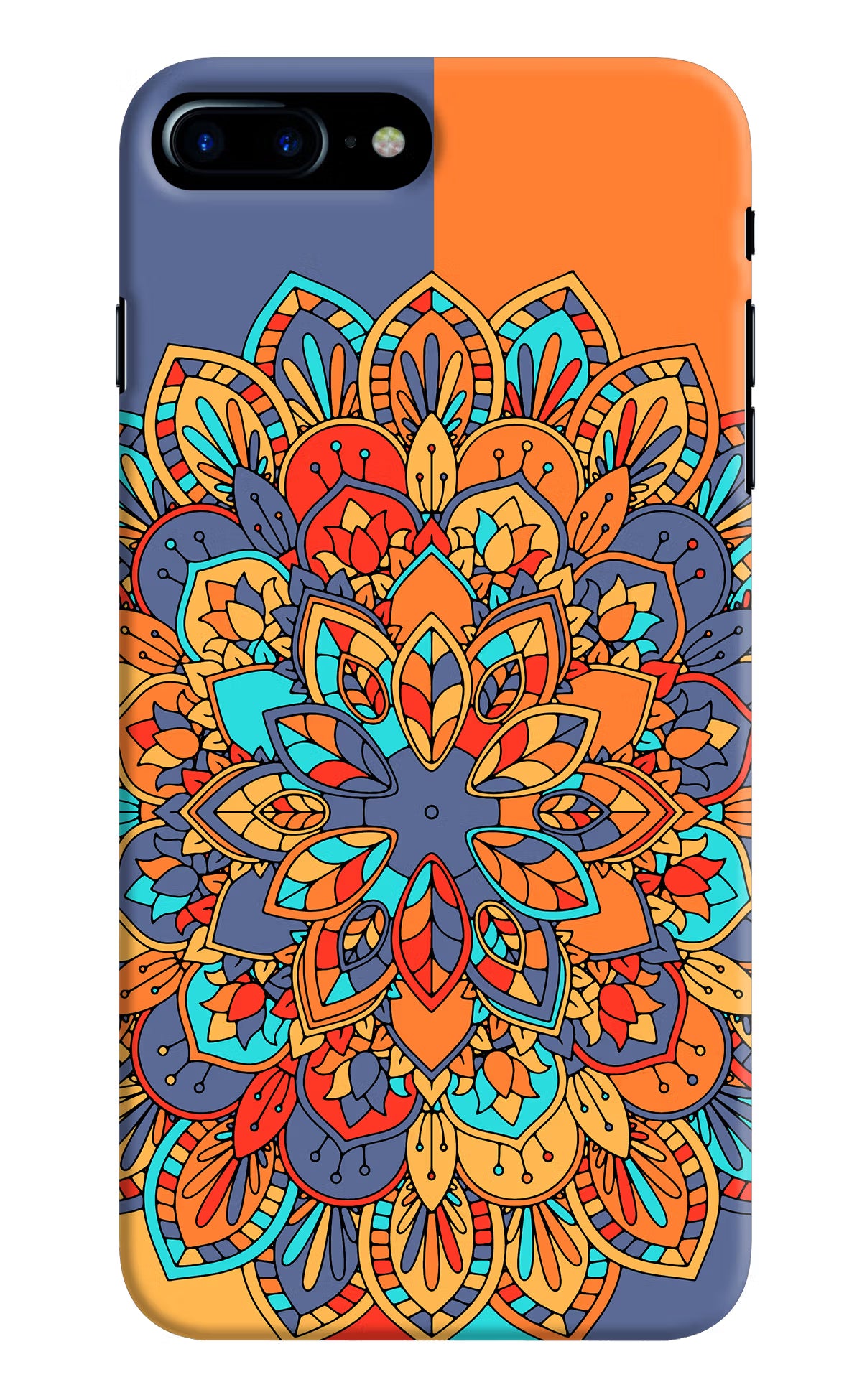 Color Mandala iPhone 8 Plus Hard Case Back Cover by Casekaro