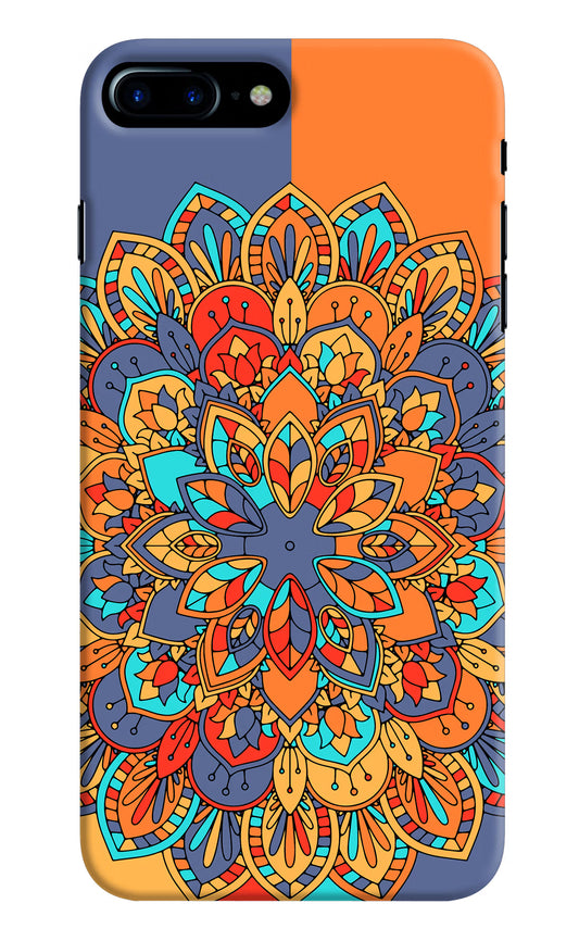 Color Mandala iPhone 8 Plus Hard Case Back Cover by Casekaro