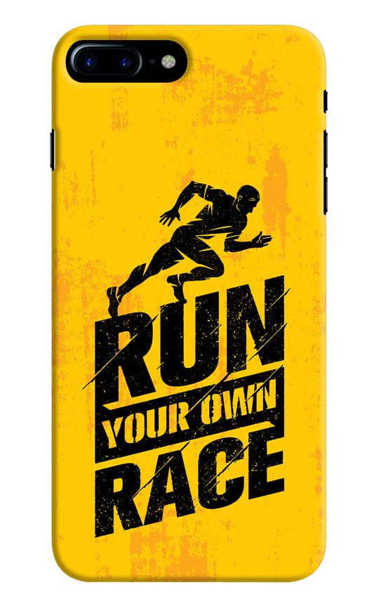 Run Your Own Race iPhone 8 Plus Hard Case Back Cover by Casekaro