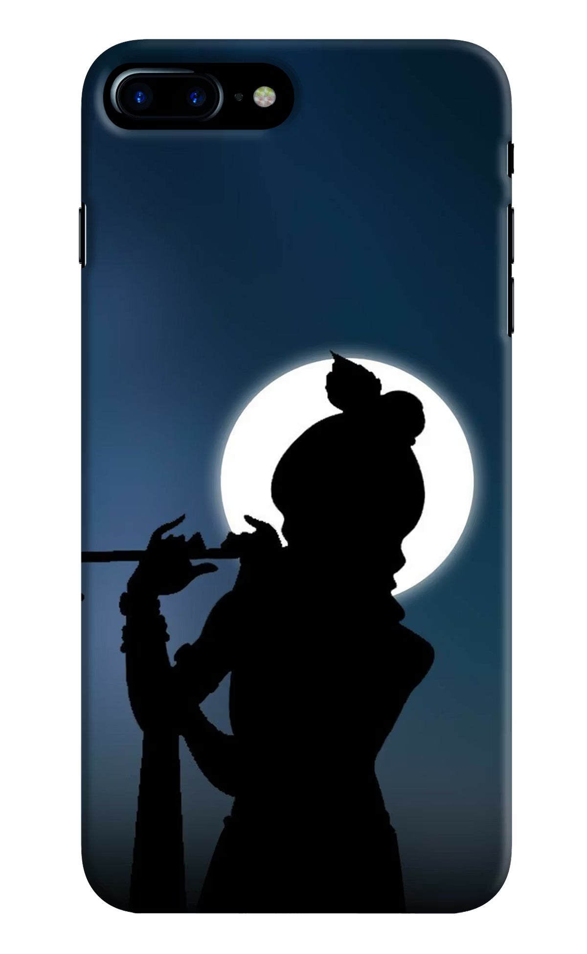 Shri Krishna Silhouette iPhone 8 Plus Hard Case Back Cover by Casekaro