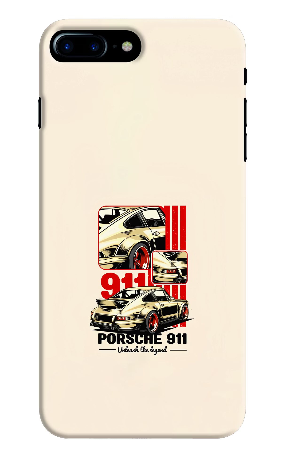 Classic Porsche 911 iPhone 8 Plus Hard Case Back Cover by Casekaro