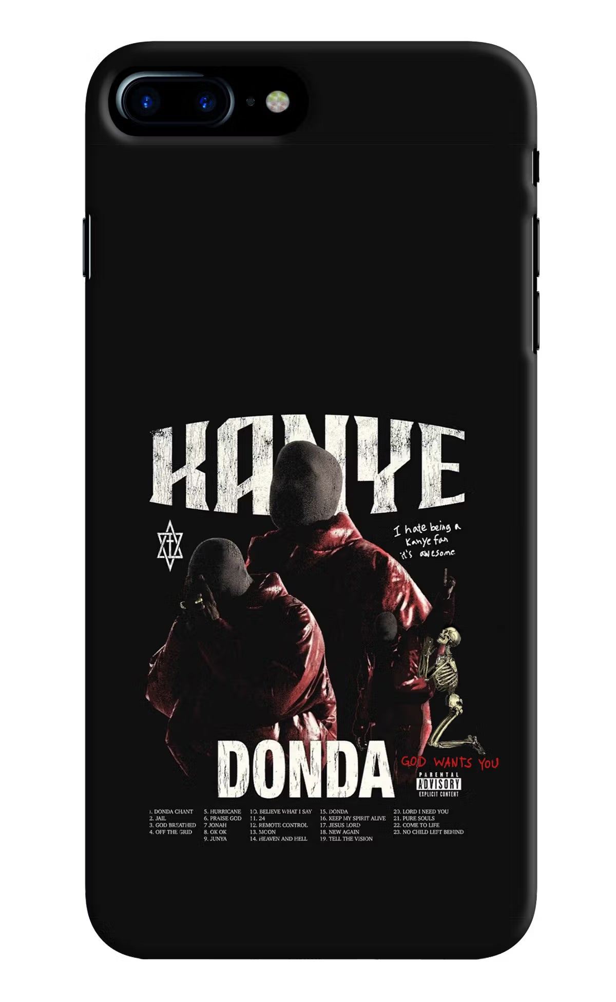 Donda Kanye West iPhone 8 Plus Hard Case Back Cover by Casekaro