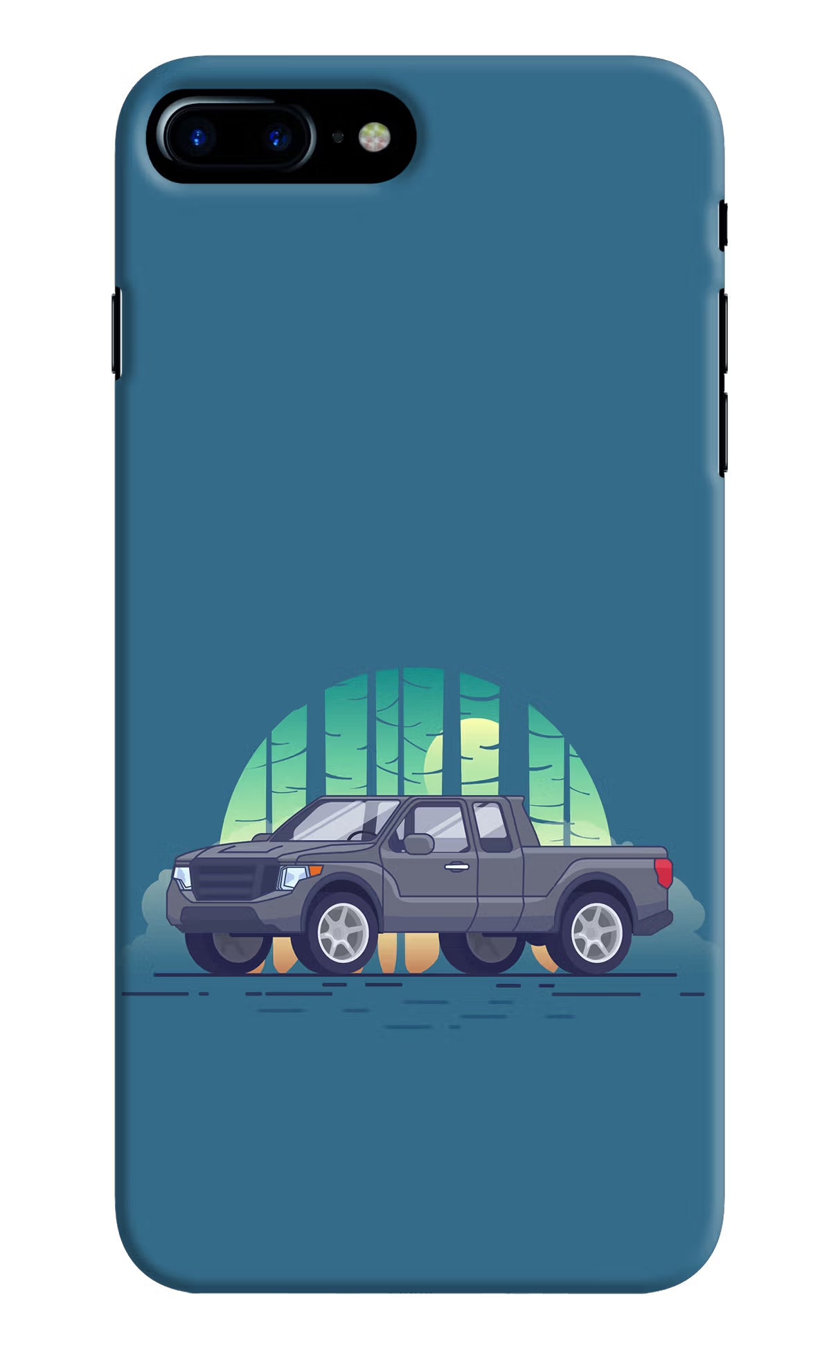 Retro Garage Vibe iPhone 8 Plus Hard Case Back Cover by Casekaro