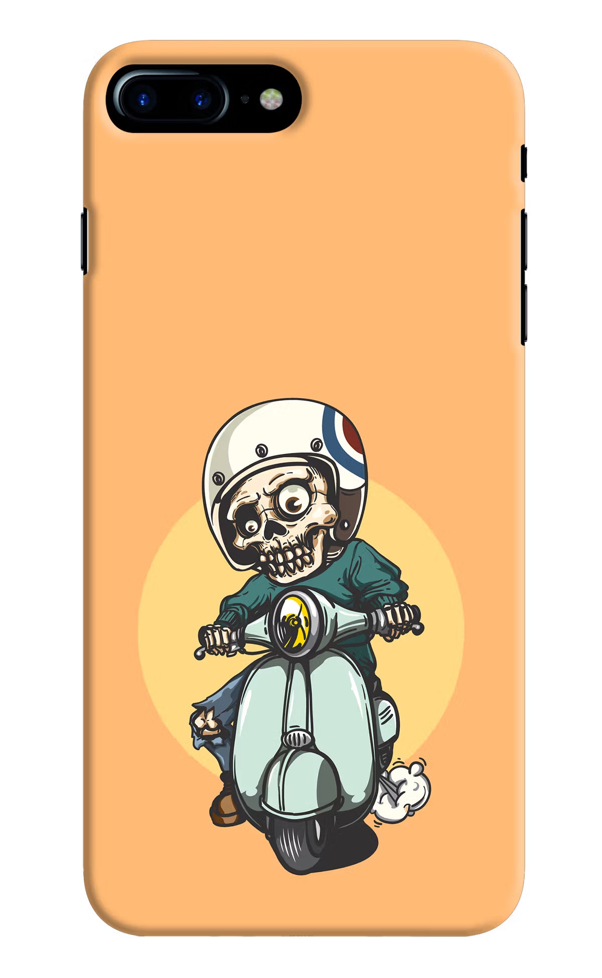 Undead Biker iPhone 8 Plus Hard Case Back Cover by Casekaro