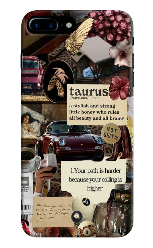 Taurus Zodiac iPhone 8 Plus Hard Case Back Cover by Casekaro