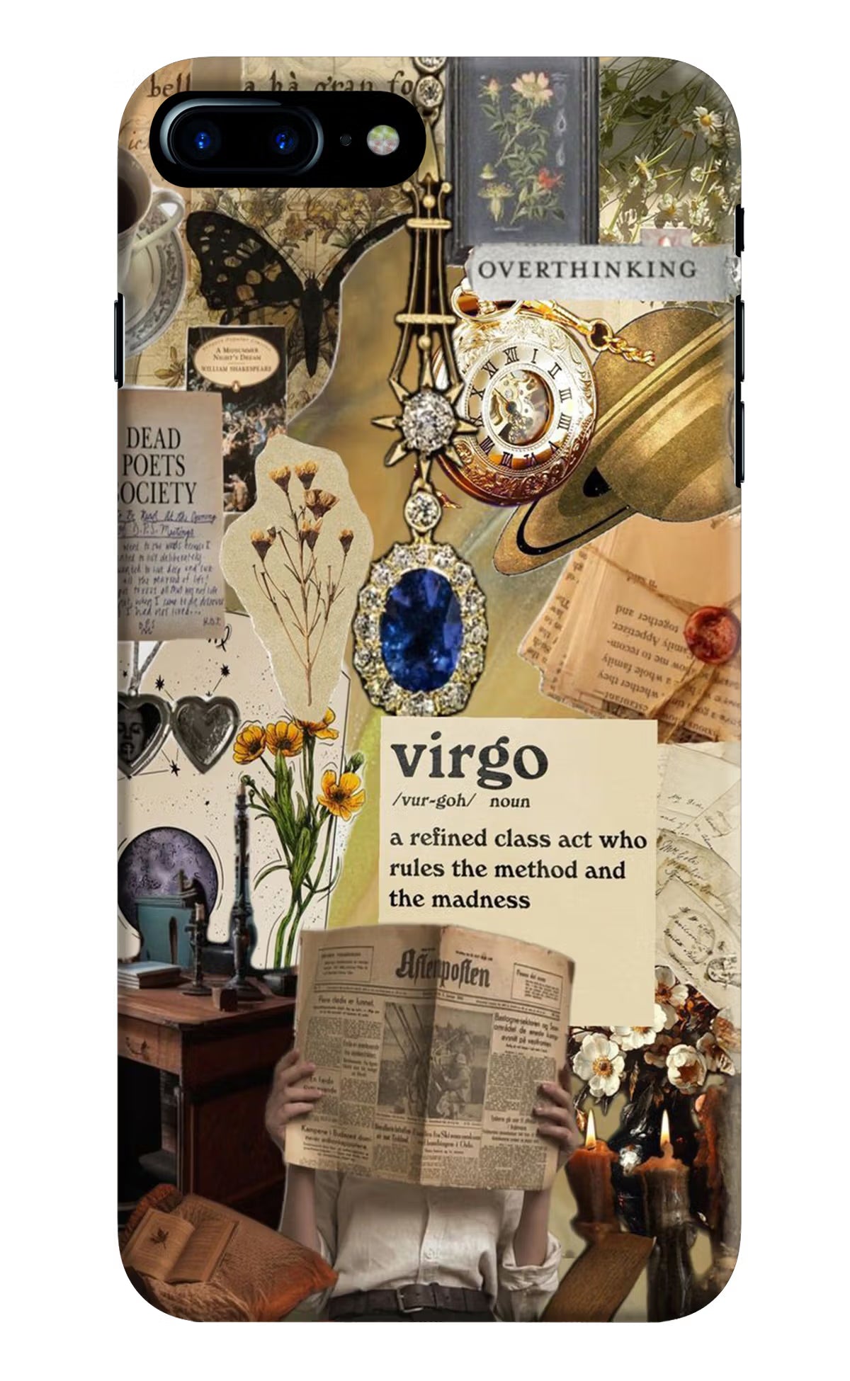 Virgo Zodiac iPhone 8 Plus Hard Case Back Cover by Casekaro