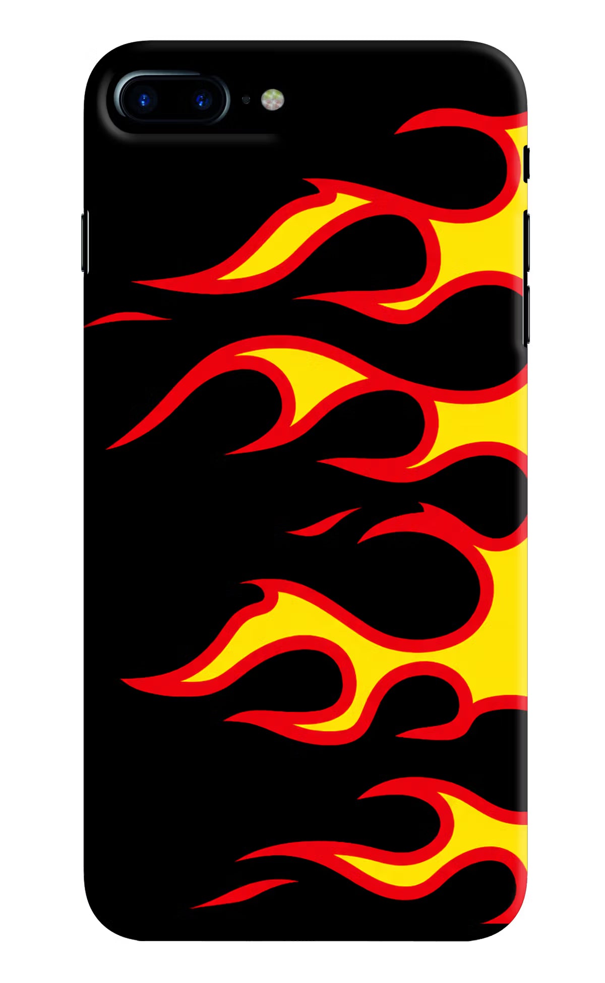 Side Sweep Flames iPhone 8 Plus Hard Case Back Cover by Casekaro