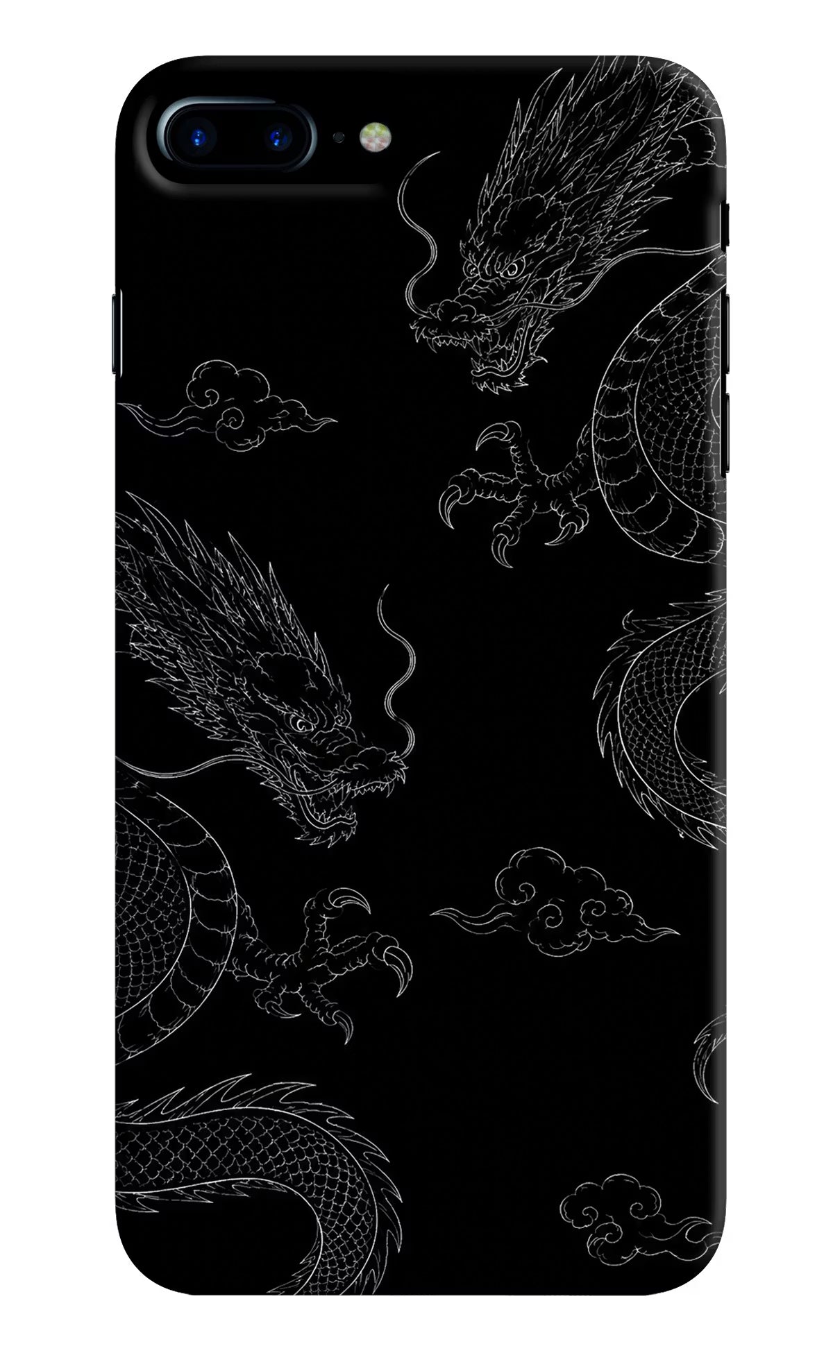 Twin Dragons iPhone 8 Plus Hard Case Back Cover by Casekaro