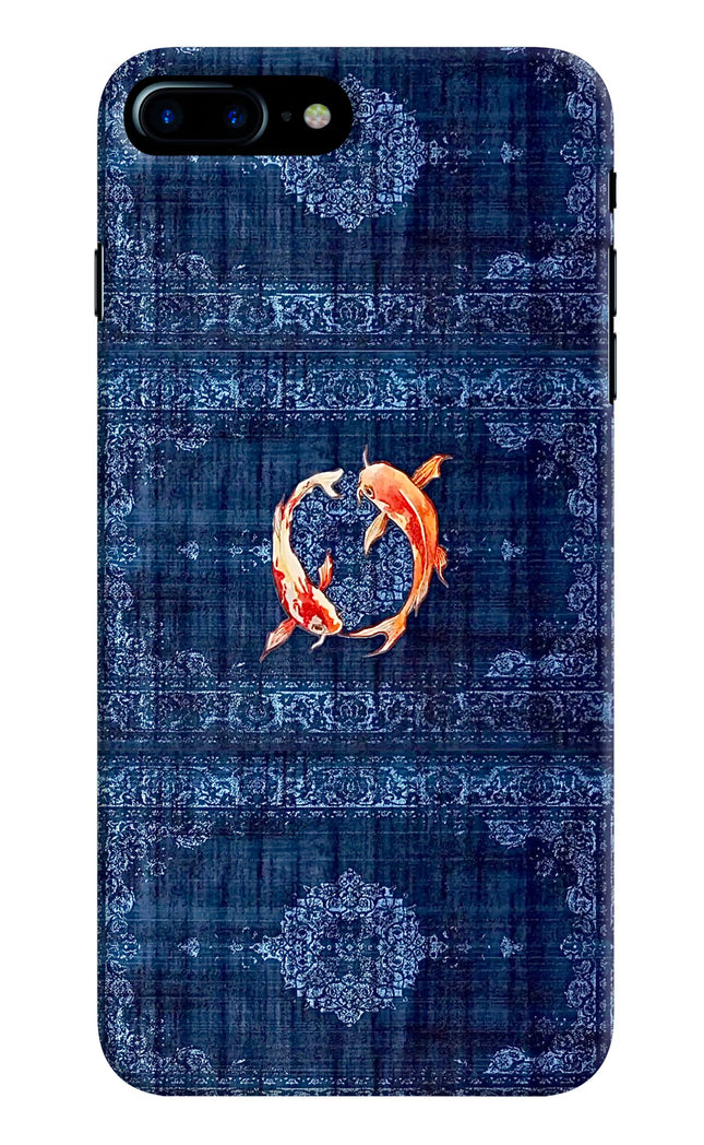 Koi Blue iPhone 8 Plus Hard Case Back Cover by Casekaro