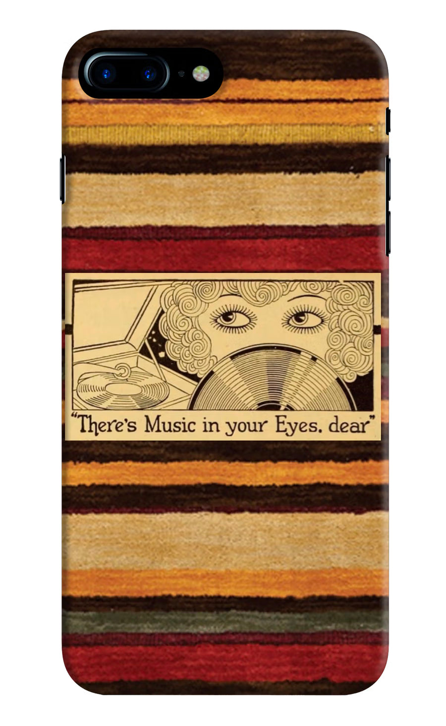 Vinyl Stripes iPhone 8 Plus Back Cover, Hard case