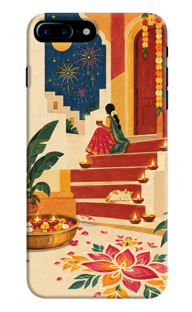 Diwali Rangoli iPhone 8 Plus Hard Case Back Cover by Casekaro