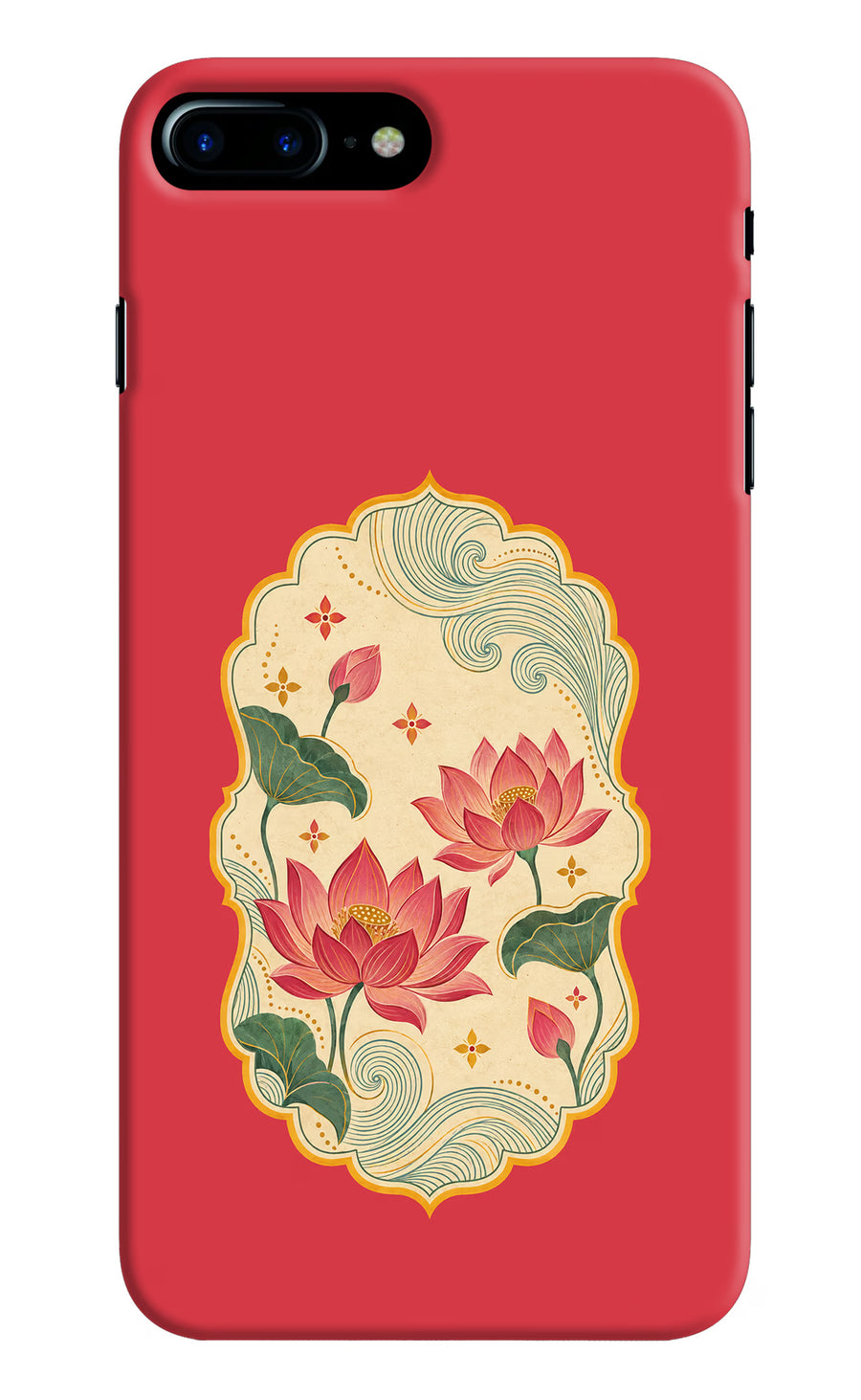 Pink Lotus iPhone 8 Plus Back Cover, Hard case