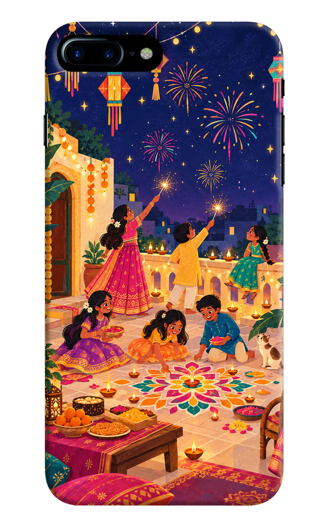 Diwali Night iPhone 8 Plus Hard Case Back Cover by Casekaro