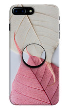 White Pink Leaf iPhone 8 Plus Pop Case by Casekaro