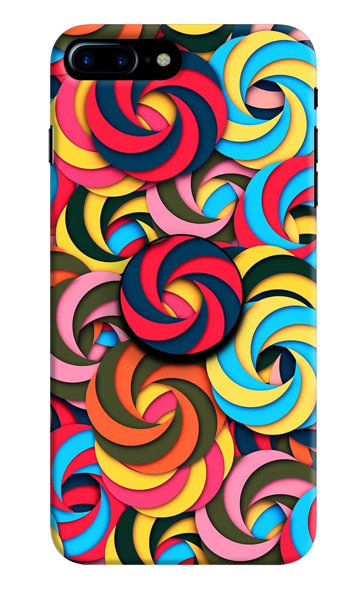 Spiral Pattern iPhone 8 Plus Pop Case by Casekaro