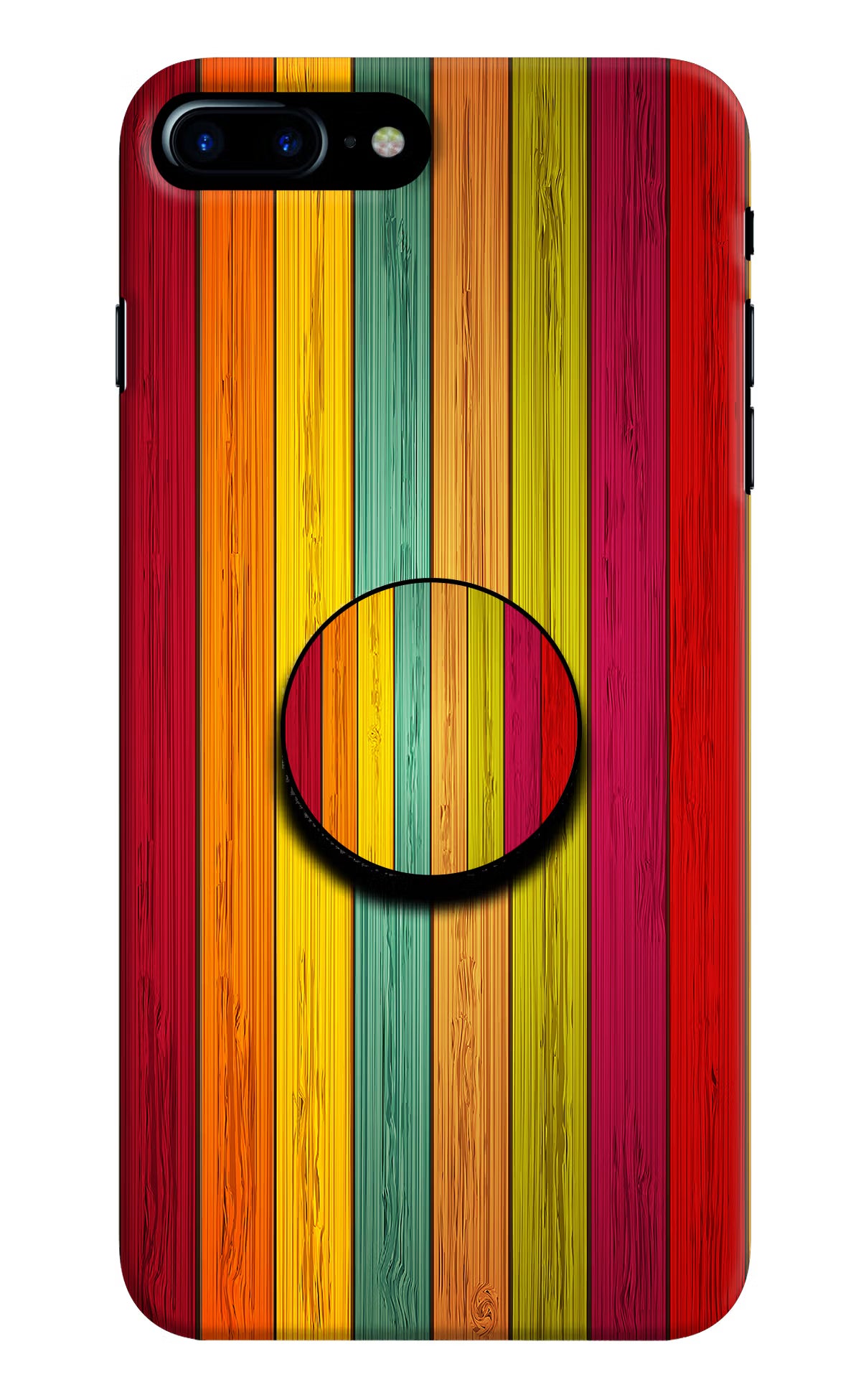 Multicolor Wooden iPhone 8 Plus Pop Case by Casekaro