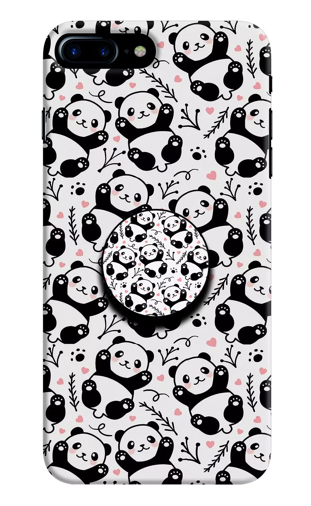 Cute Panda iPhone 8 Plus Pop Case by Casekaro