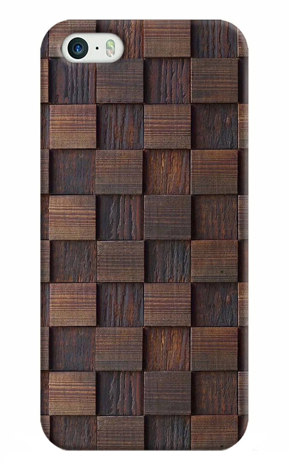 Wooden Cube Design iPhone 5/5s Hard Case Back Cover by Casekaro