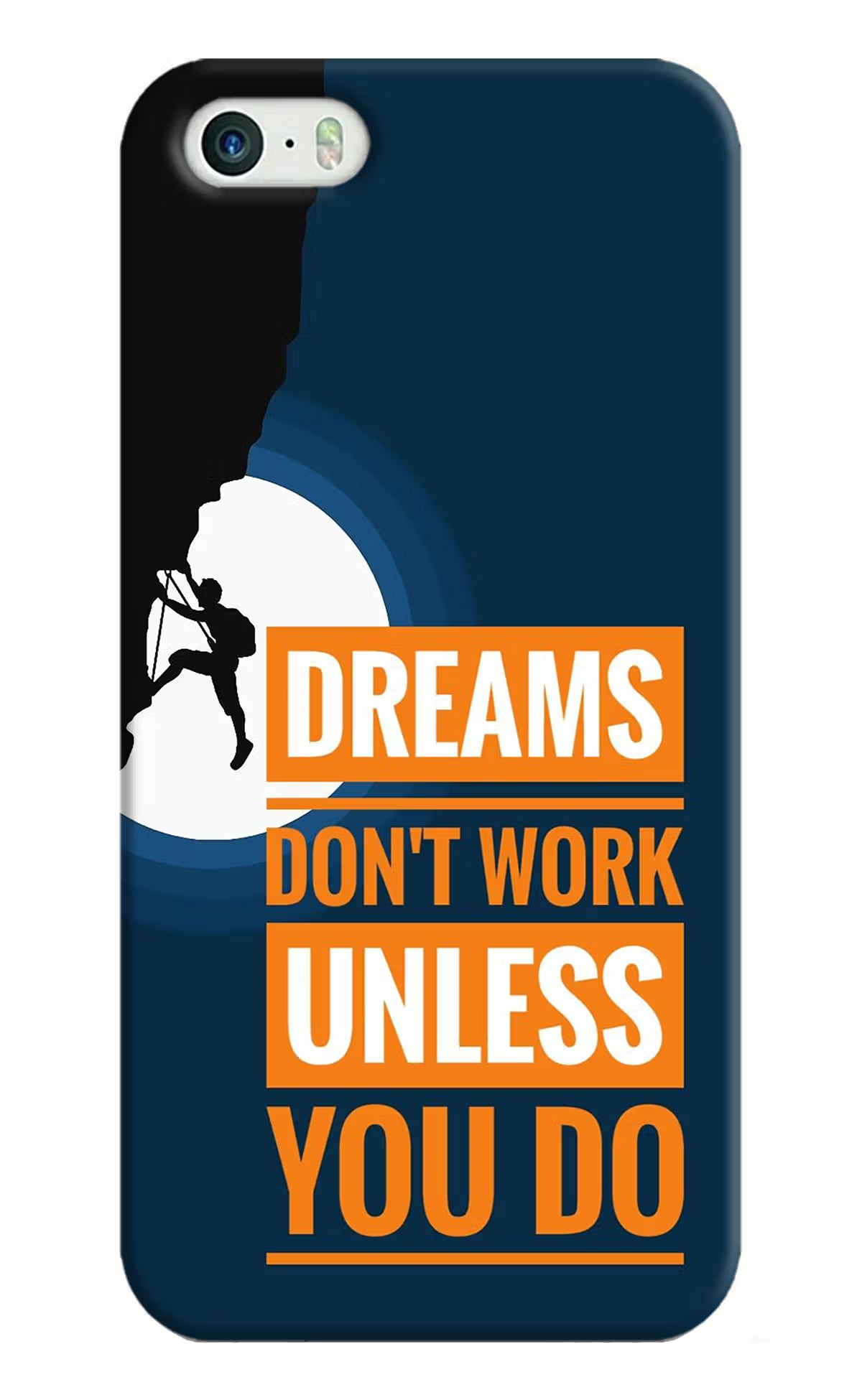 Dreams Don’T Work Unless You Do iPhone 5/5s Hard Case Back Cover by Casekaro