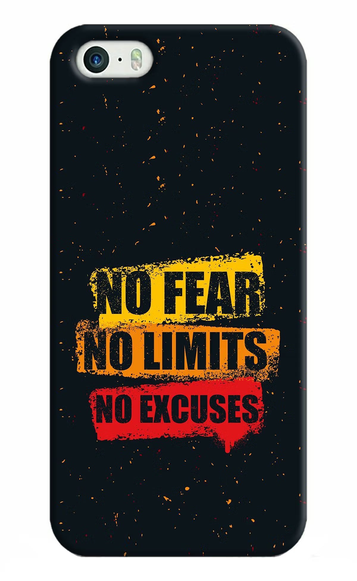 No Fear No Limits No Excuse iPhone 5/5s Hard Case Back Cover by Casekaro