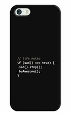 Life Motto Code iPhone 5/5s Hard Case Back Cover by Casekaro