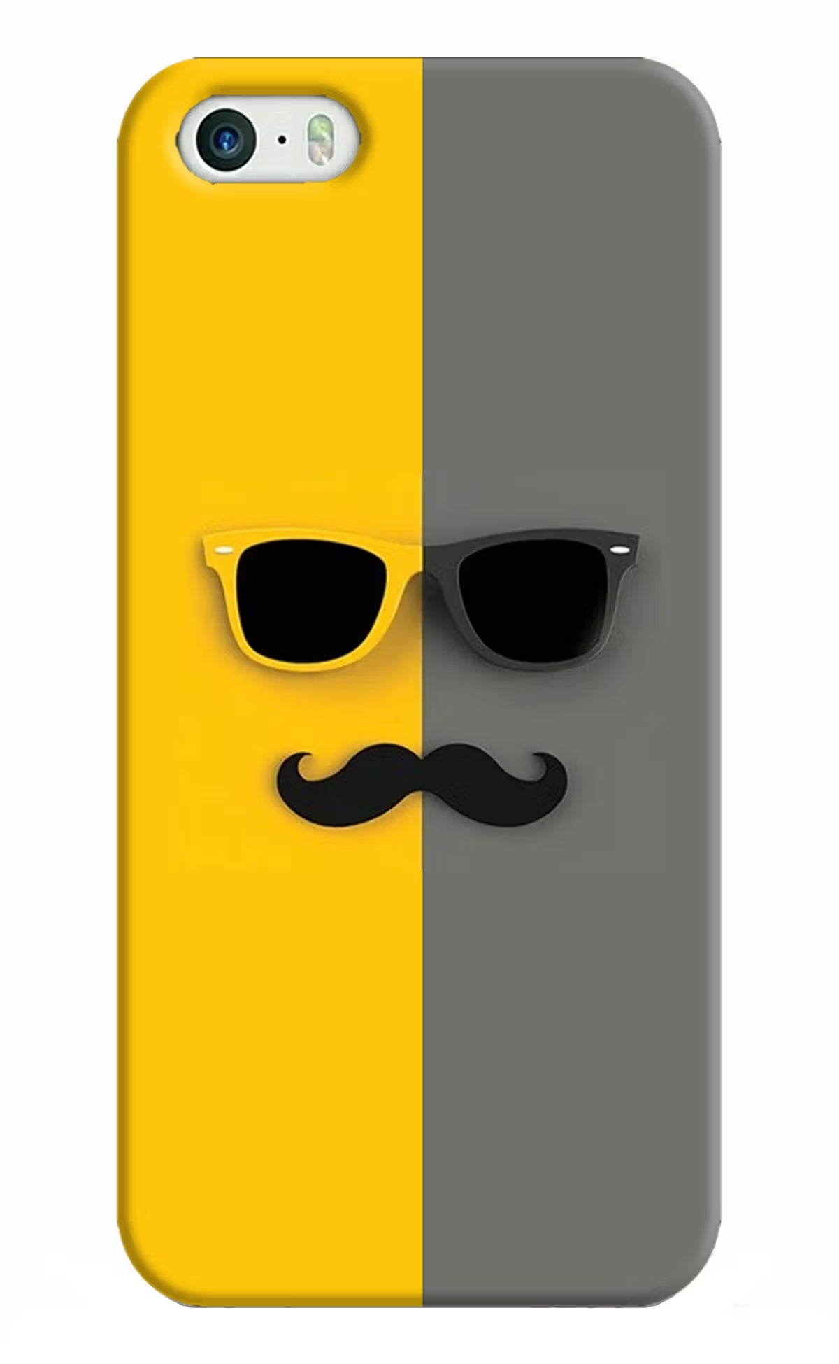 Sunglasses with Mustache iPhone 5/5s Hard Case Back Cover by Casekaro