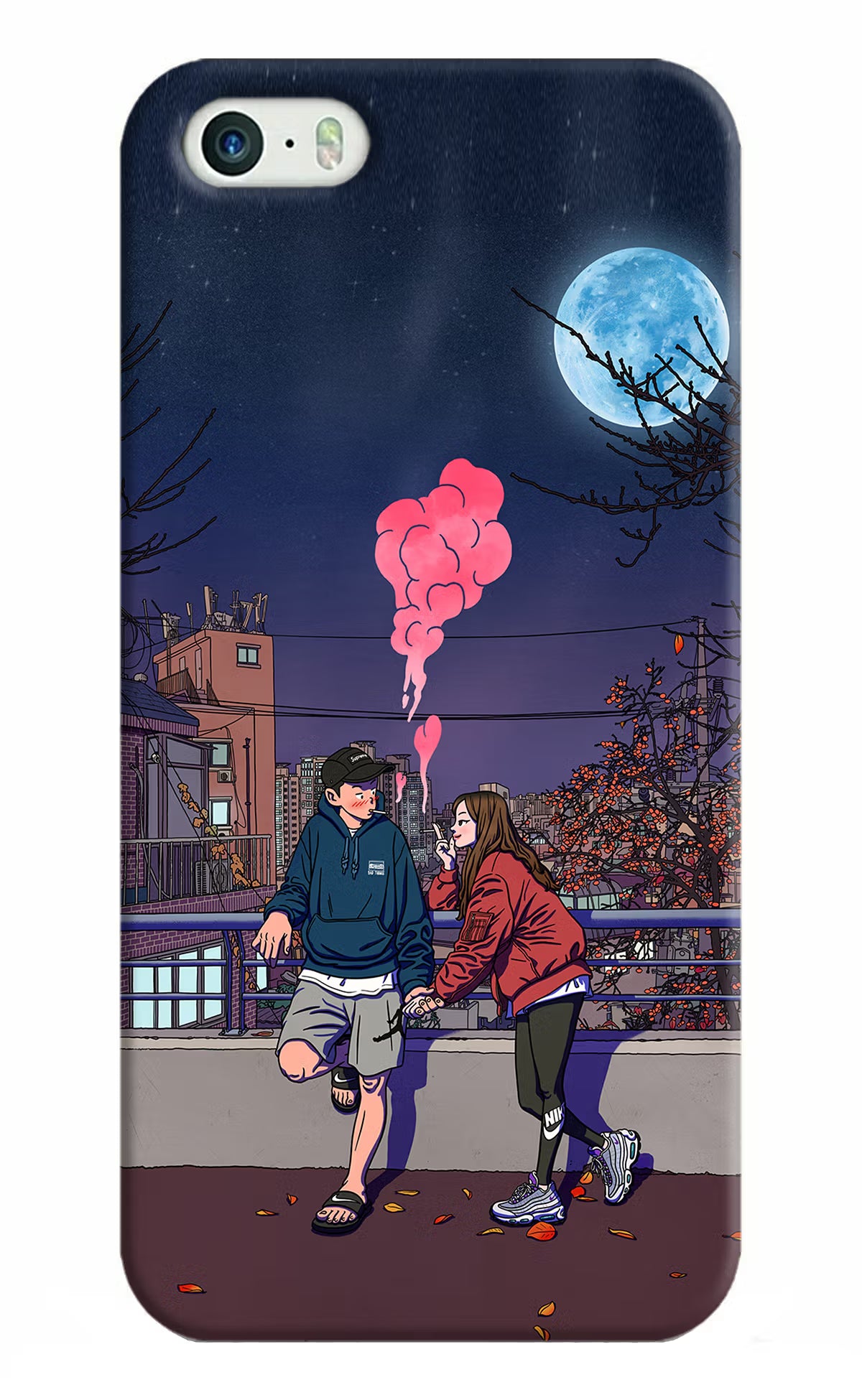 Chilling Couple iPhone 5/5s Hard Case Back Cover by Casekaro